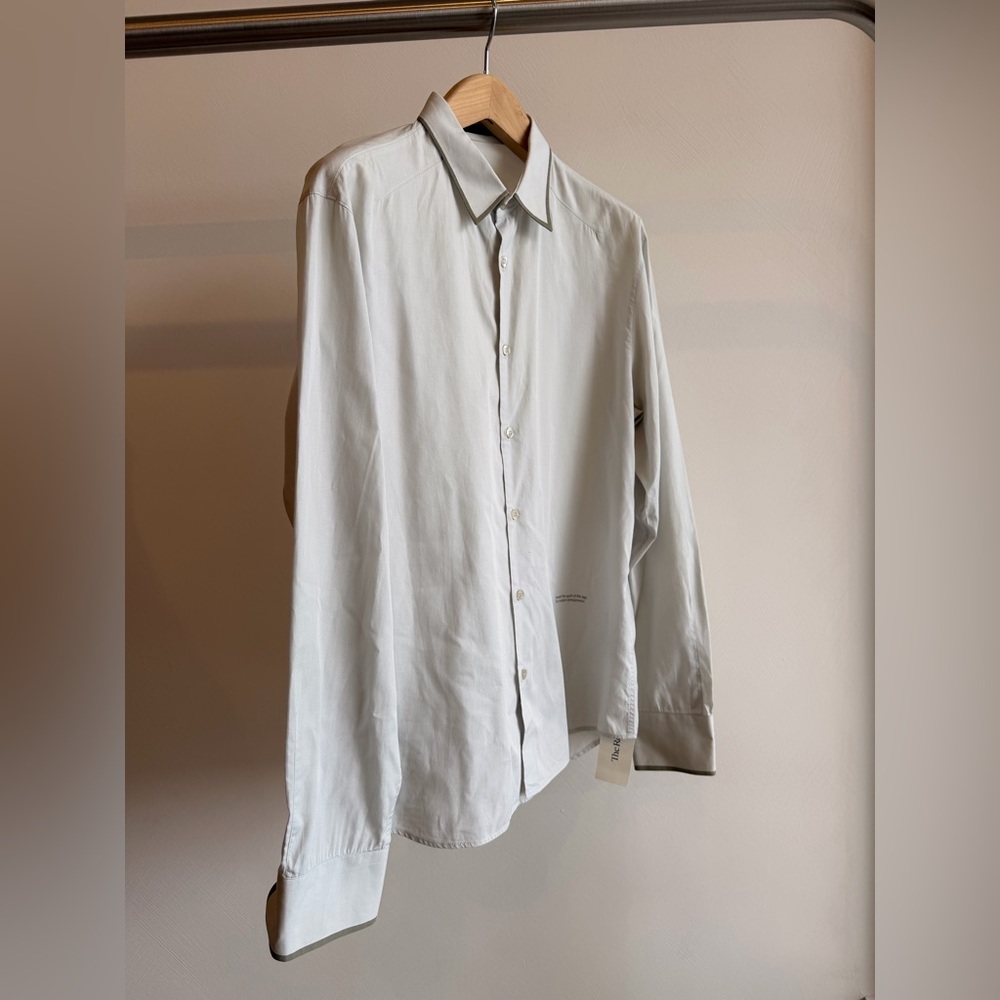 J.Lindeberg Light Grey Buttondown Shirt With Accent Detail Size 50